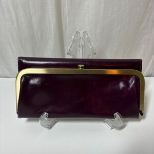 HOBO Rachel Trifold Walker Clutch Dark Purple Eggplant